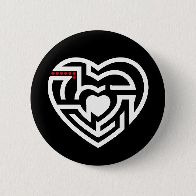 love labyrinth 2 inch round button (Front)