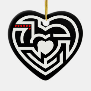 love labyrinth ceramic ornament