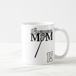 Love Lacrosse Mom Lacrosse #15 Shirt Lax Player Je Coffee Mug
