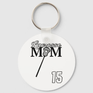 Love Lacrosse Mom Lacrosse #15 Shirt Lax Player Je Keychain