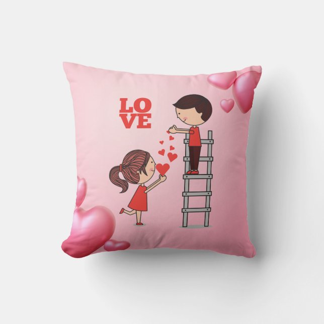 Love Ladder – Romantic Throw Pillow (Front)