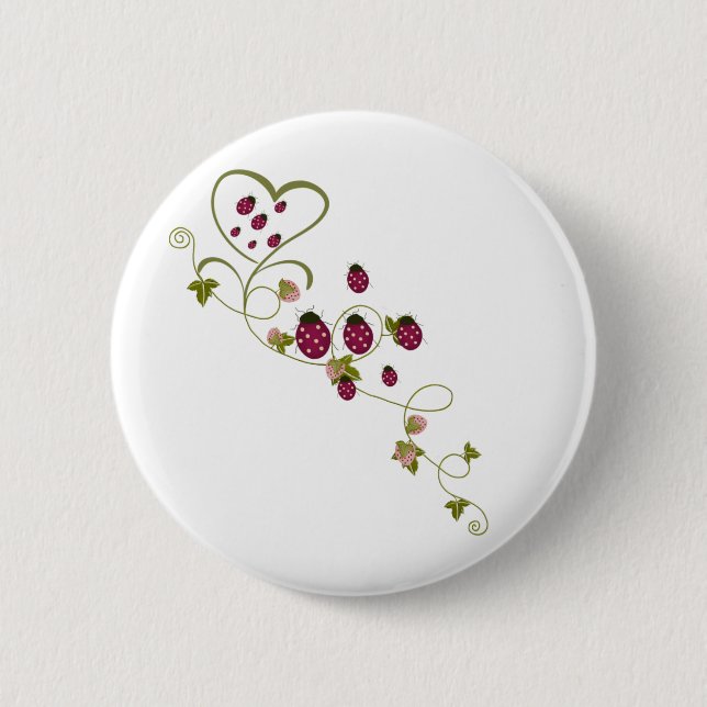 Love Ladybugs 2 Inch Round Button (Front)