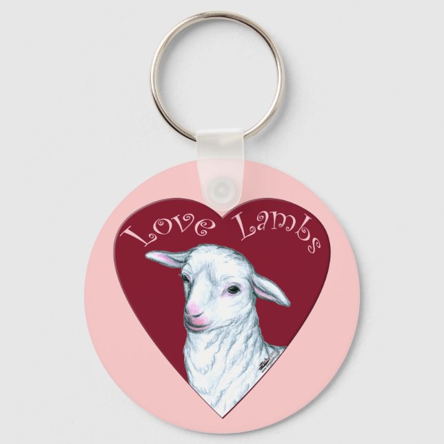 Love Lambs Keychain (Front)