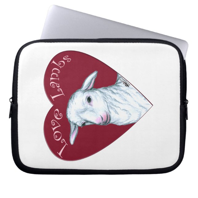 Love Lambs Laptop Sleeve (Front)