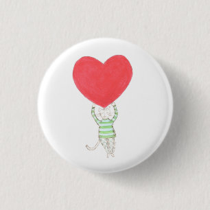 love, l'amour, amore 1 inch round button