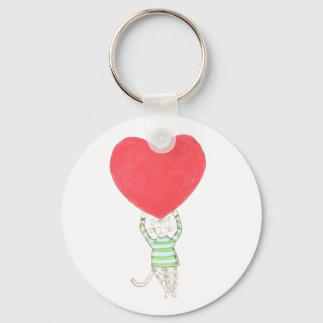 love, l'amour, amore  keychain (Front)
