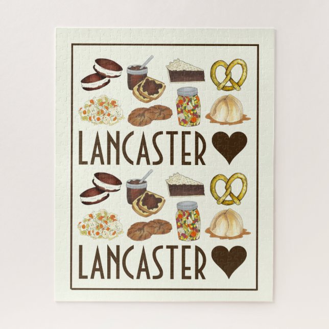Love Lancaster PA Pennsylvania Dutch Amish Foods Jigsaw Puzzle (Vertical)