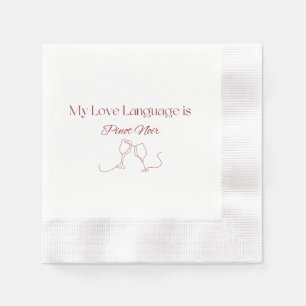 Love Language: Pinot Noir Party Napkins