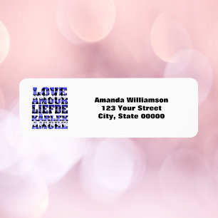 Love Languages Blue Personnaliser Adresse de retou