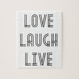 Love Laugh Live Jigsaw Puzzle