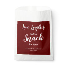 Love. Laughter & a Snack Wedding Favour Bag