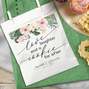 Love Laughter and a Cookie for After Palm Wedding Favour Bag