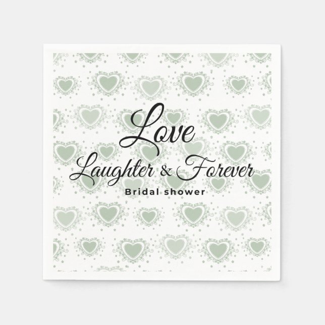 Love laughter and forever paper napkins (Front)