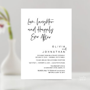 Love, Laughter and Happily Ever After, Modern Invitation