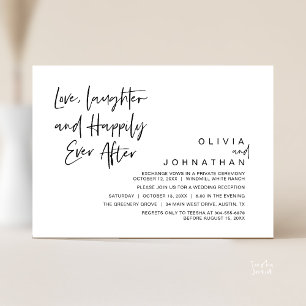 Love, Laughter and Happily Ever After, Modern Invitation