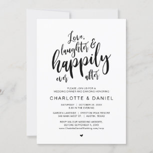 Love, Laughter and Happily Ever After, Wedding Invitation