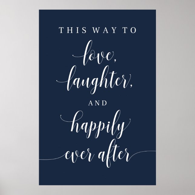 Love, Laughter, and Happily Ever After Wedding Poster (Front)
