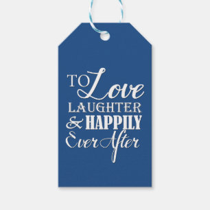 Love Laughter Happily Ever After Wedding Gift Tags