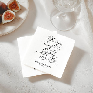 Love Laughter Happily Ever After Wedding Napkin