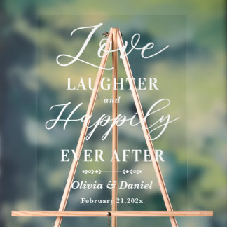 Love Laughter & Happily Ever After Wedding Welcome