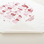 Love Laughter Happily Ever Personalized Wedding Sherpa Blanket<br><div class="desc">Modern and festive wedding favour or wedding welcome gift for your beloved guests, featuring "Love, Laughter and Happily Ever After" with an elegant burgundy detailed script typography with your names and wedding date beneath. ★ Easily PERSONALIZE the design with your details! ★ For MATCHING ITEMS, please check my Love laughter...</div>