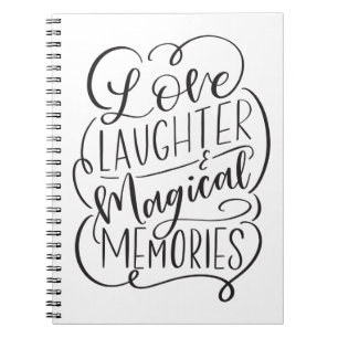 Love Laughter & Magical Memories Lettering Notebook