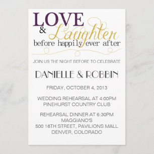 Love & Laughter Rehearsal Invitation