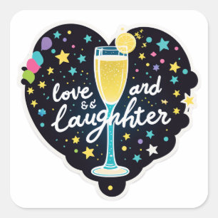 Love & Laughter Square Sticker