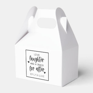 Love Laughter Wedding Midnight Snack Favor Box