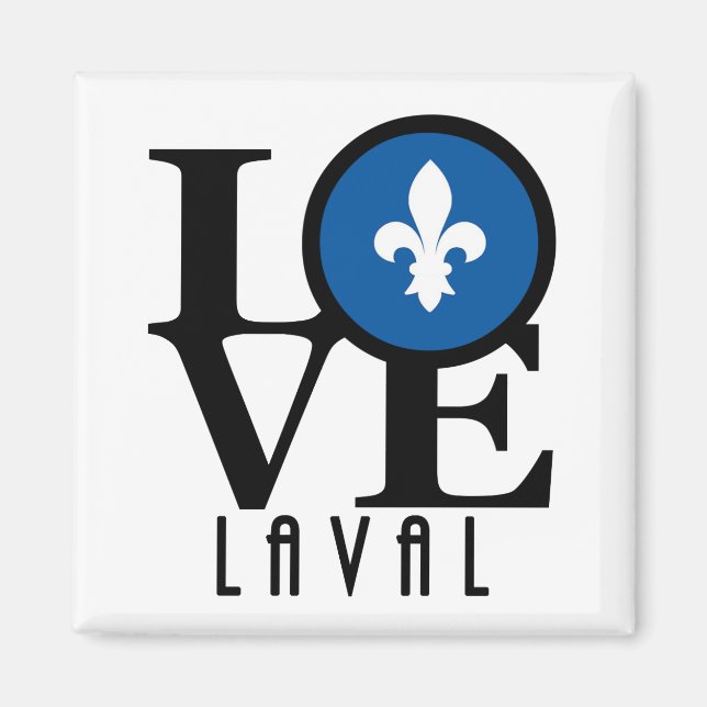 LOVE Laval Quebec Magnet (Front)
