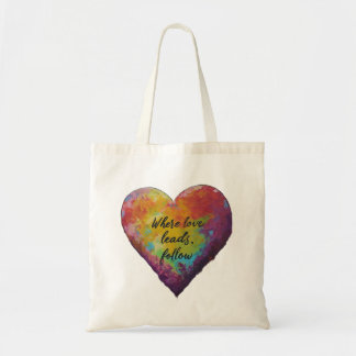 Love leads tote bag