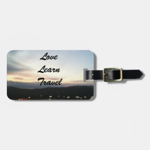 Love, Learn, Travel Customizable Luggage Tag