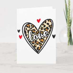 Love Leopard Valentines Card