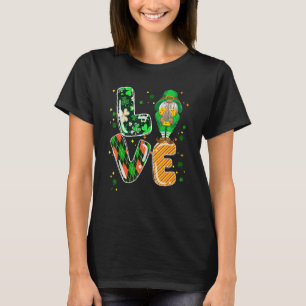Love Leprechaun Horseshoe Shamrock irish St Patric T-Shirt