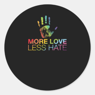 Love Less Hate Classic Round Sticker