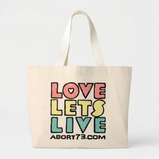 Love Lets Live (Alternate) / Abort73.com Large Tote Bag