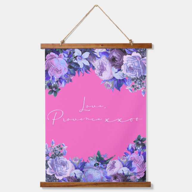 Love Letter Design - Love, Provence xxoo Hanging Tapestry (Front)