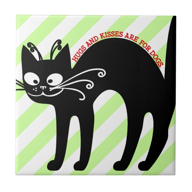 Love letter from my cat: cat etiquette tile (Front)