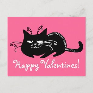 Love letter from my cat: speaking feline language holiday postcard