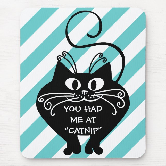 Love letter from my cat: you can buy my love mouse pad (Front)