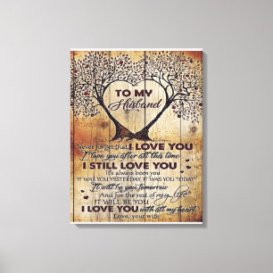 Love Letter To Husband Special Gift For Man Canvas Print