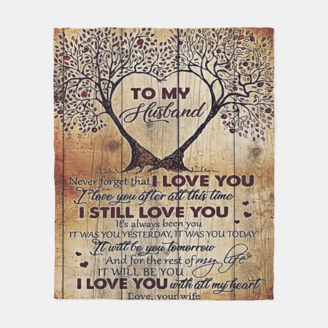 Love Letter To Husband | Special Gift For Man | Fleece Blanket (Front)