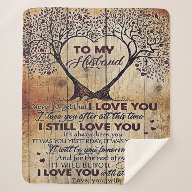 Love Letter To Husband | Special Gift For Man | Sherpa Blanket (Front)