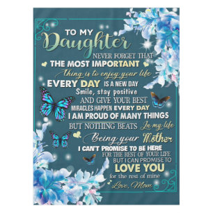 Love Letter To My Daughter From Mom Birthday Gift Tablecloth