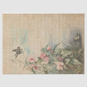 Love Letter with Hibiscus Decoupage Tissue Paper