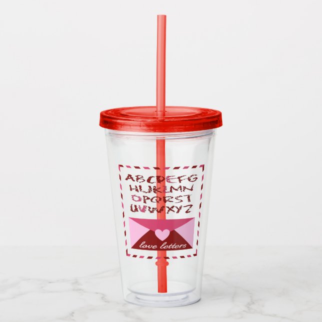 Love Letters Acrylic Tumbler (Front)