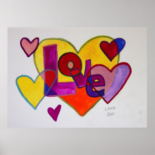 Love Letters Art Painting Poster Print