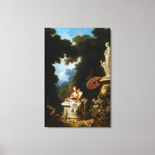 <Love Letters> by Jean Honore Fragonard Canvas Print