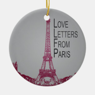 Love Letters From Paris Ceramic Ornament