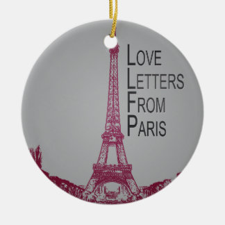 Love Letters From Paris Ceramic Ornament